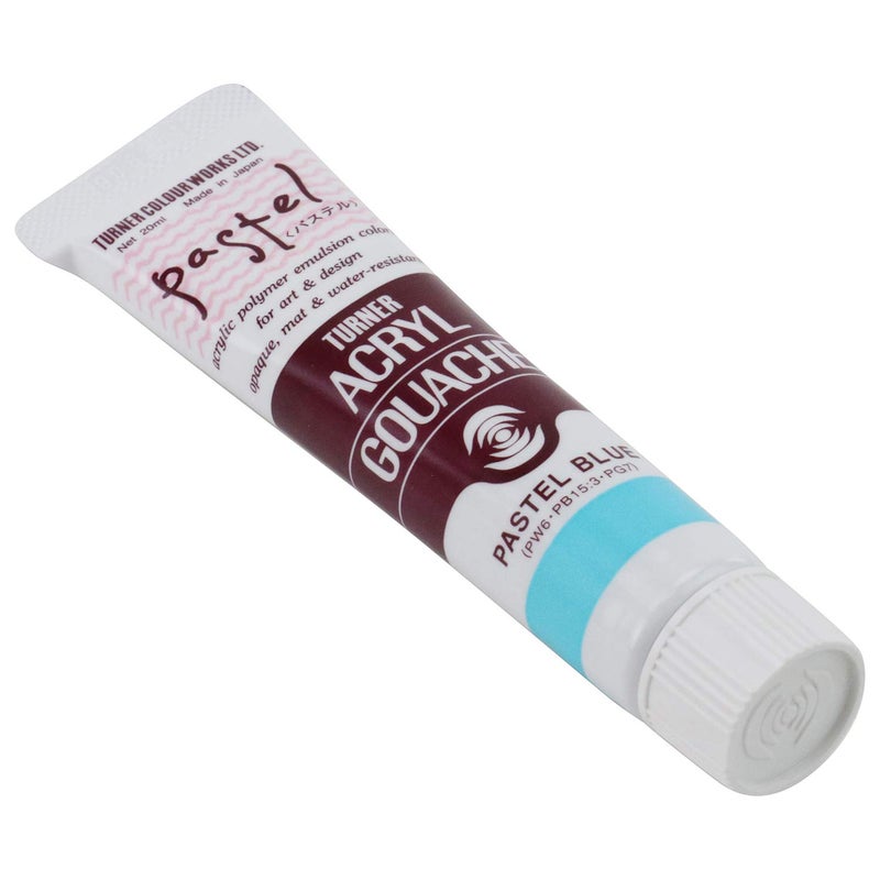 Turner Colour Works Acryl Gouache Artist Acrylic Paint - Single 20 ml Tube - Pastel Blue - Image 3